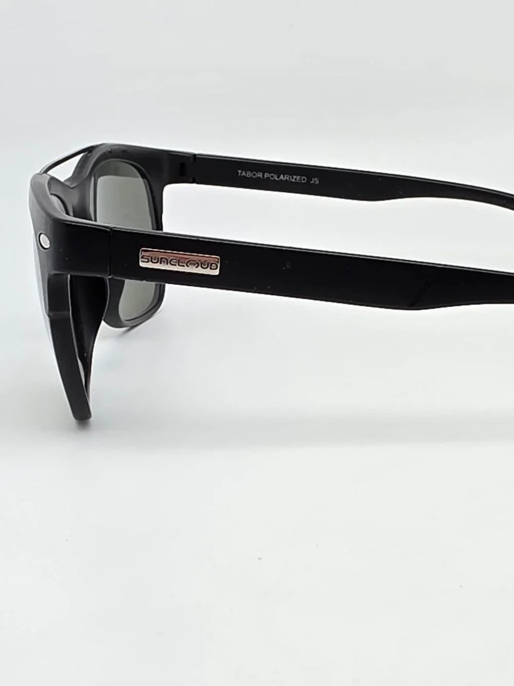 Suncloud Tabor Black Frame Polarized Grey/Green Lens Aviator Sunglasses w/ Case